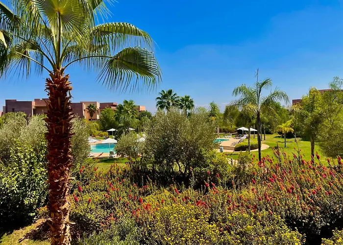 Luxurious Stay At Prestigia Golf Marrakech With Golf Course, Pool, And Breathtaking Atlas Mountains View